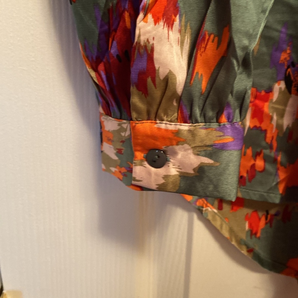 BTFBM Colorful Abstract High Low Women's Top… - Picture 3 of 9